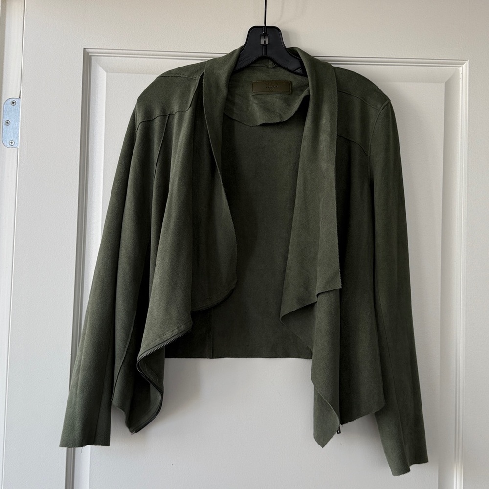 Blank NYC Sage Green faux Suede Jacket